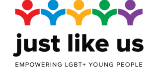 Just Like Us logo linking to their website