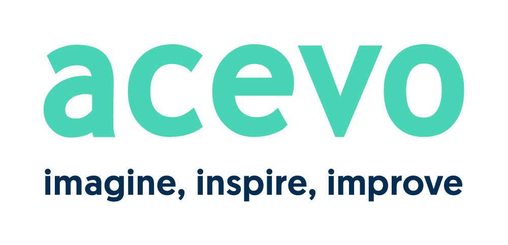 ACEVO logo, linking to their website